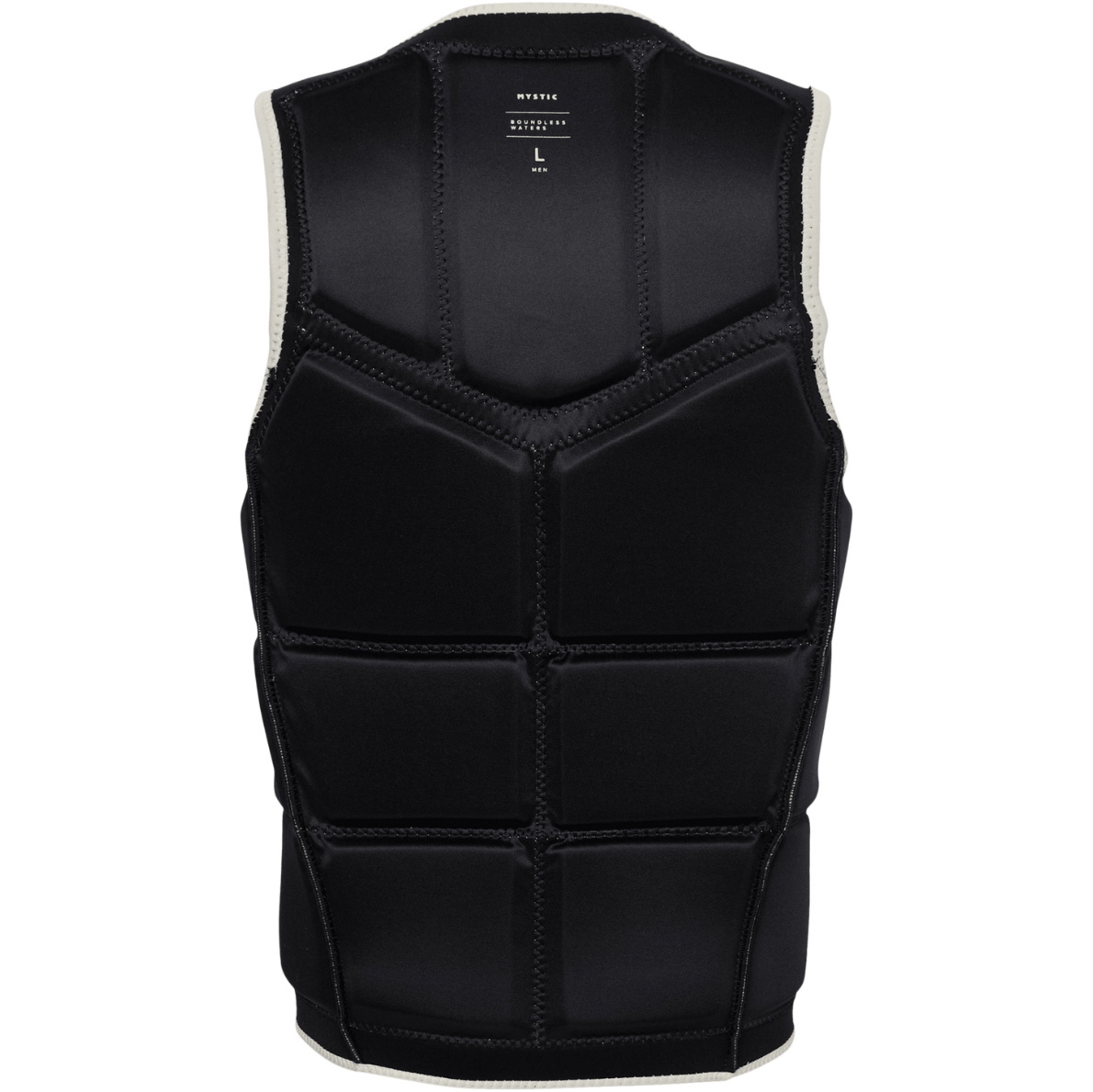 2026 Mystic Mens Star Front Zip Wake Impact Vest 35005.240245 - Dirty White